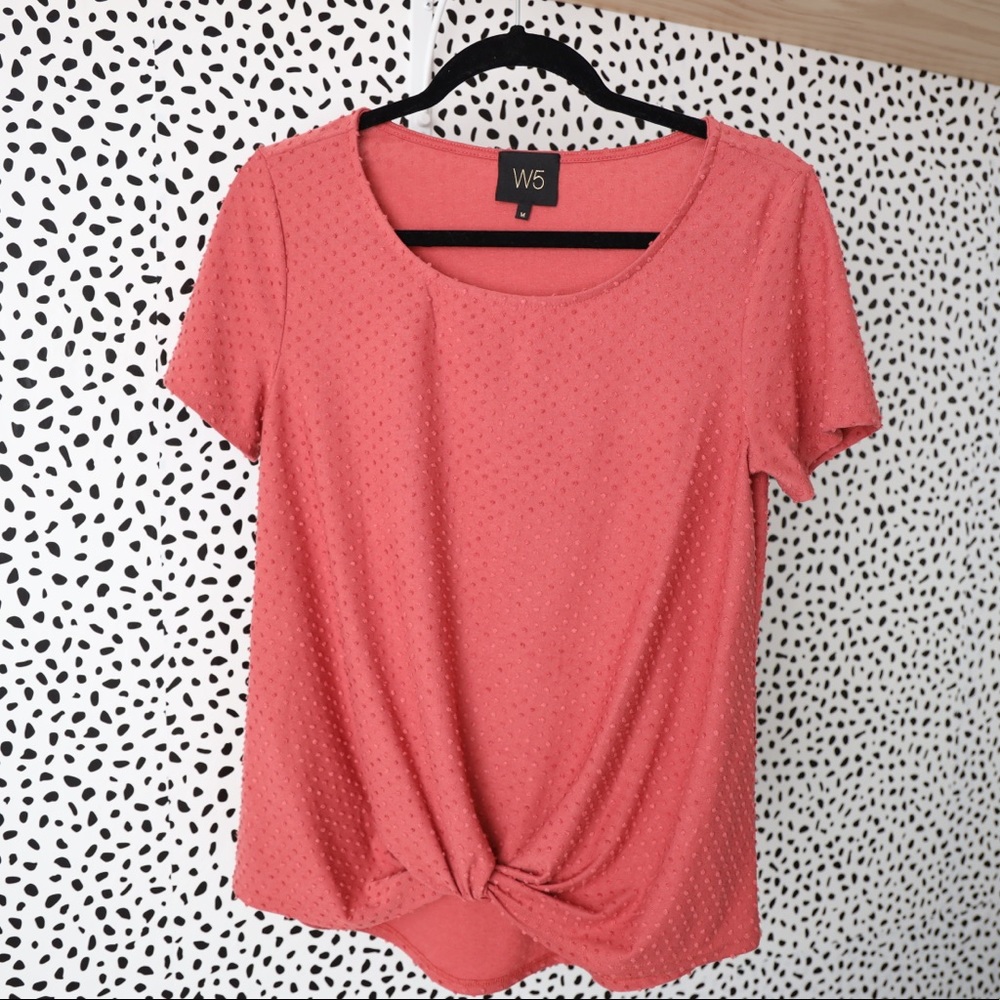 Pink textured shirt